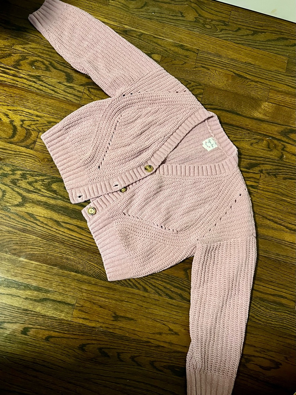 Soft Pink Knit Cardigan